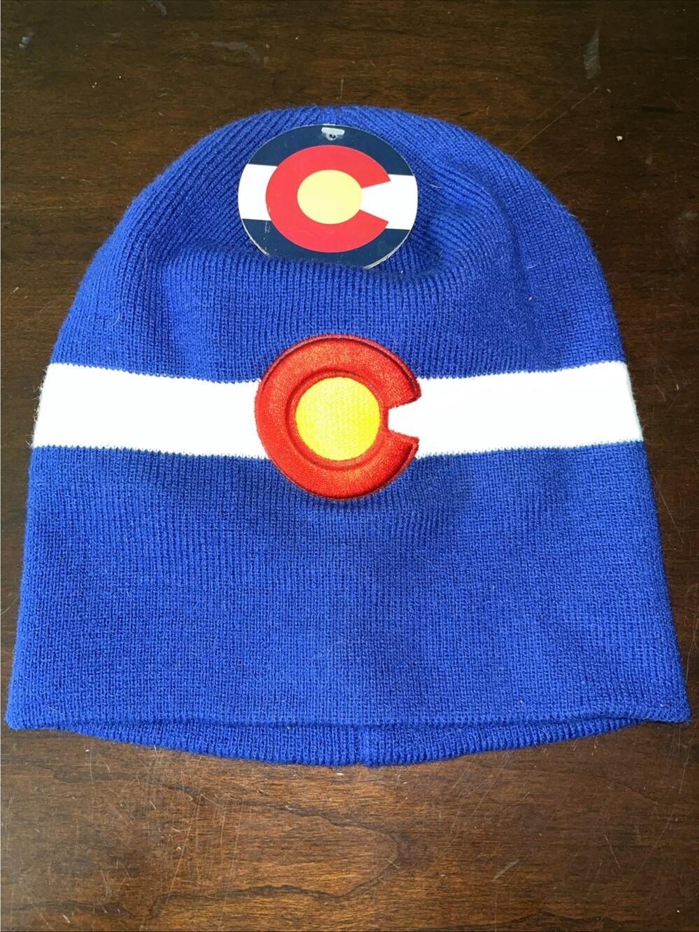 New Colorado Flag Beanie Blue White Red Yellow Winter Hat